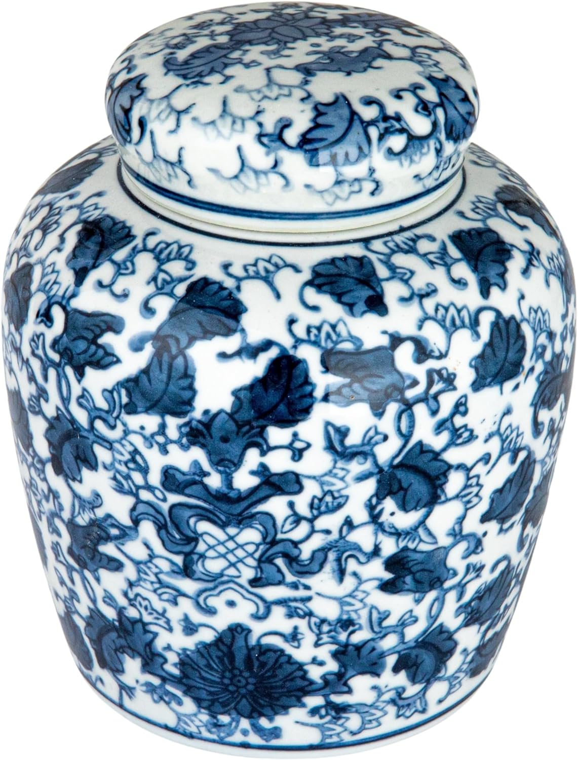 Blue & White Ceramic Ginger Jar